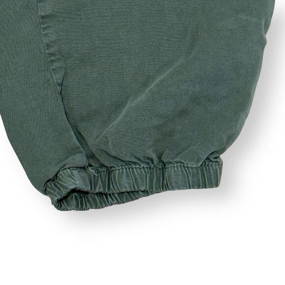 Postmark Anthropologie Jarvis Floral Embroidered Joggers Pants Large Army Green - Picture 8 of 14